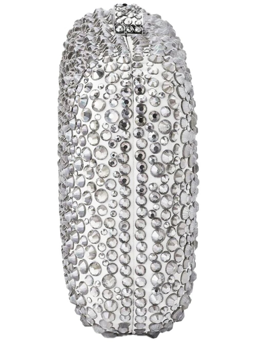 💥SHOWSTOPPER!💥OLGA BERG CASEY HOT FIX CLUTCH / SHOULDER BAG in SILVER - Picture 7 of 16